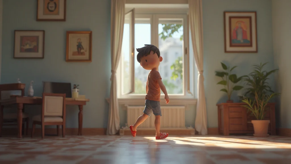 Visualizzazione della cinematica inversa su un personaggio 3D, mostrando come i vincoli articolari si muovono durante il ciclo di camminata completo